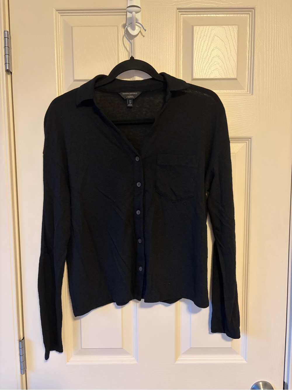 🐢 BANANA REPUBLIC - Linen Blend - XS Women’s Black Top
